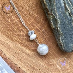 White Howlite Pendant Necklace